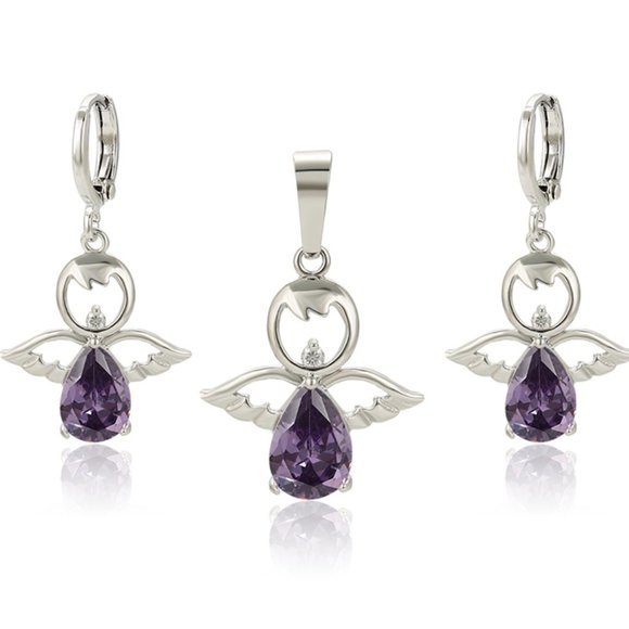 Adorable Angels Earrings & Necklace Set - Picture 2 of 12